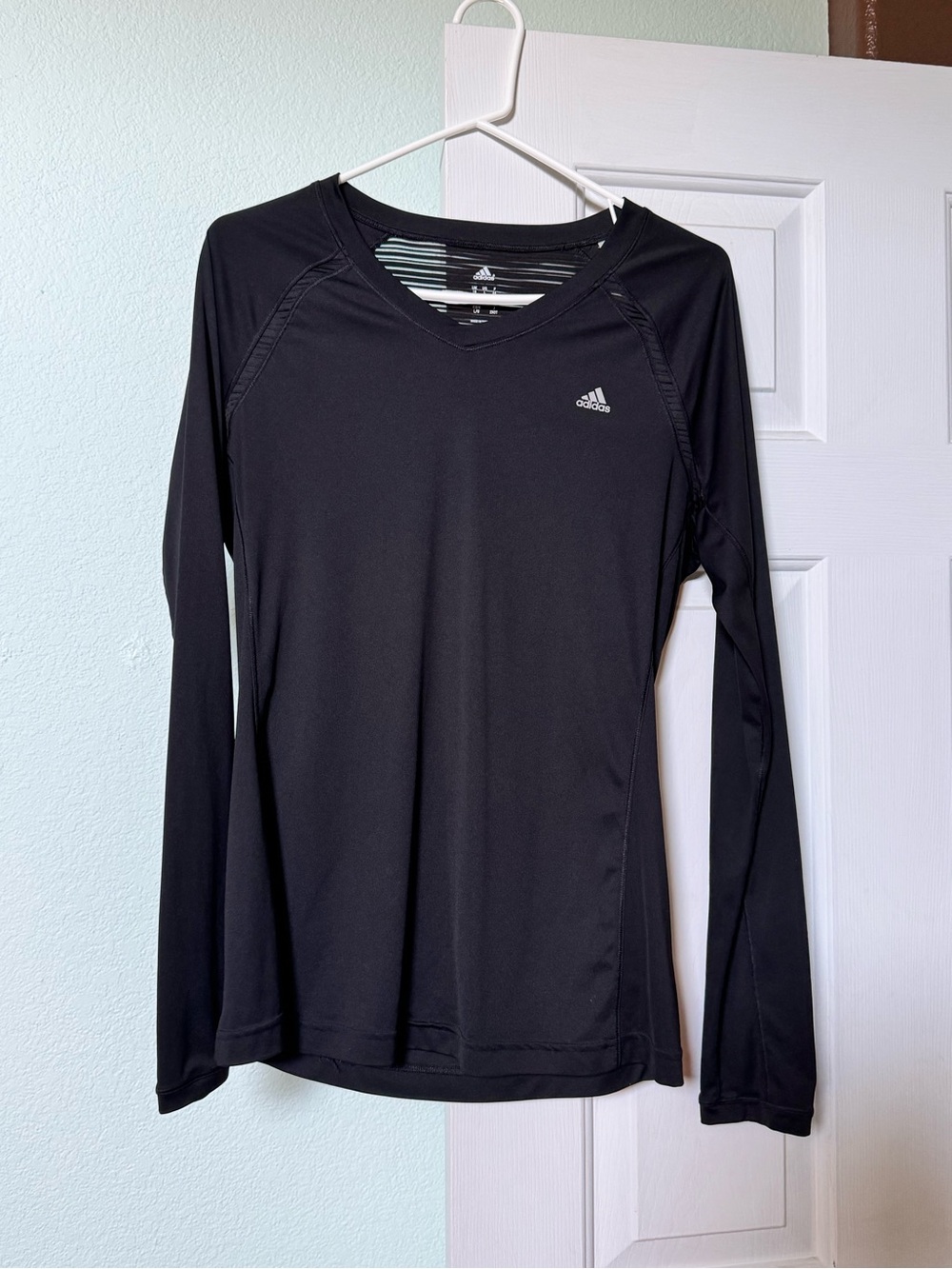 adidas Black Long-Sleeve Athletic Tee